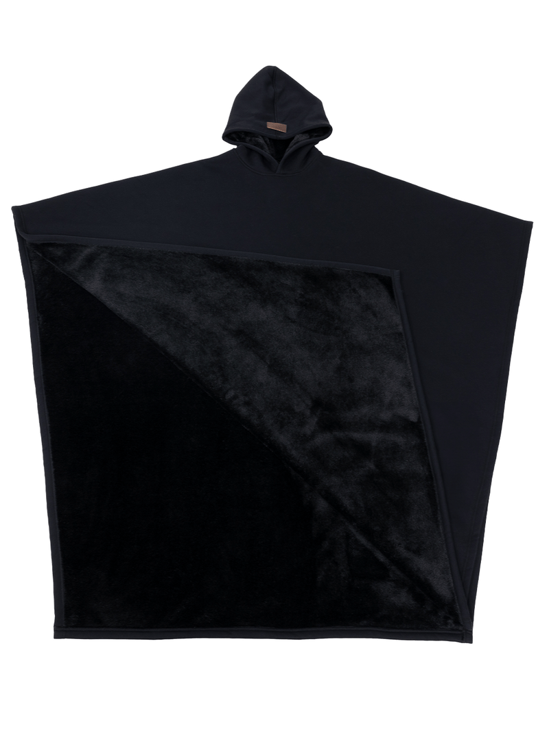 NOUVEAU RICHE Unisex Poncho Mit Kapuze Und Fleecefutter Komfort Zeitlose Silhouette Einheitsgröße