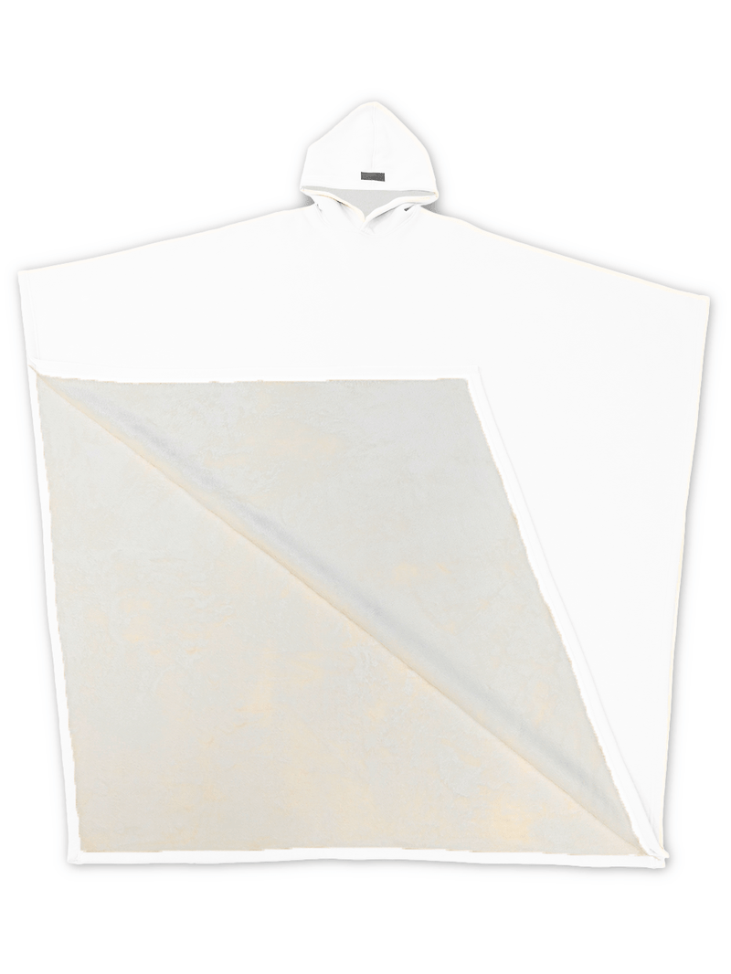 NOUVEAU RICHE Unisex Poncho Mit Kapuze Und Fleecefutter Oversize Weiß Einheitsgröße