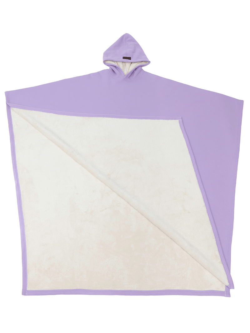 NOUVEAU RICHE Unisex Poncho Mit Kapuze Und Fleecefutter Oversize Lila Einheitsgröße