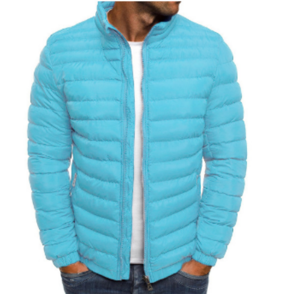 NOUVEAU RICHE Pufferjacke Herren Winter Daunengefüttert Wärme Stil Himmel Blau