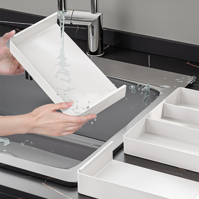 NOUVEAU RICHE Verstellbare Aufbewahrungsbox mit Fächern für effiziente Organisation – Platzsparend und langlebig aus Kunststoff