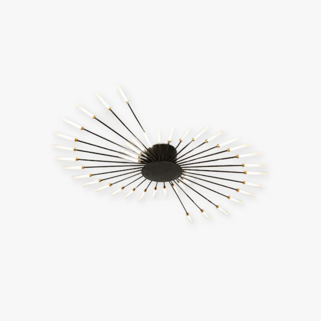 NOUVEAU RICHE Moderne grosse LED-Deckenleuchte – Dimmbare Deckenlampe mit 12 bis 42 Lichtelementen, Metall & Acryl, Gold oder Schwarz – LumenMax
