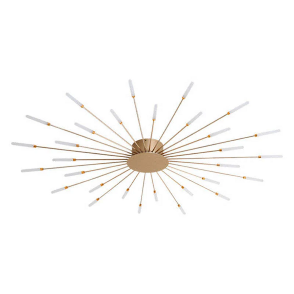 NOUVEAU RICHE Moderne grosse LED-Deckenleuchte – Dimmbare Deckenlampe mit 12 bis 42 Lichtelementen, Metall & Acryl, Gold oder Schwarz – LumenMax