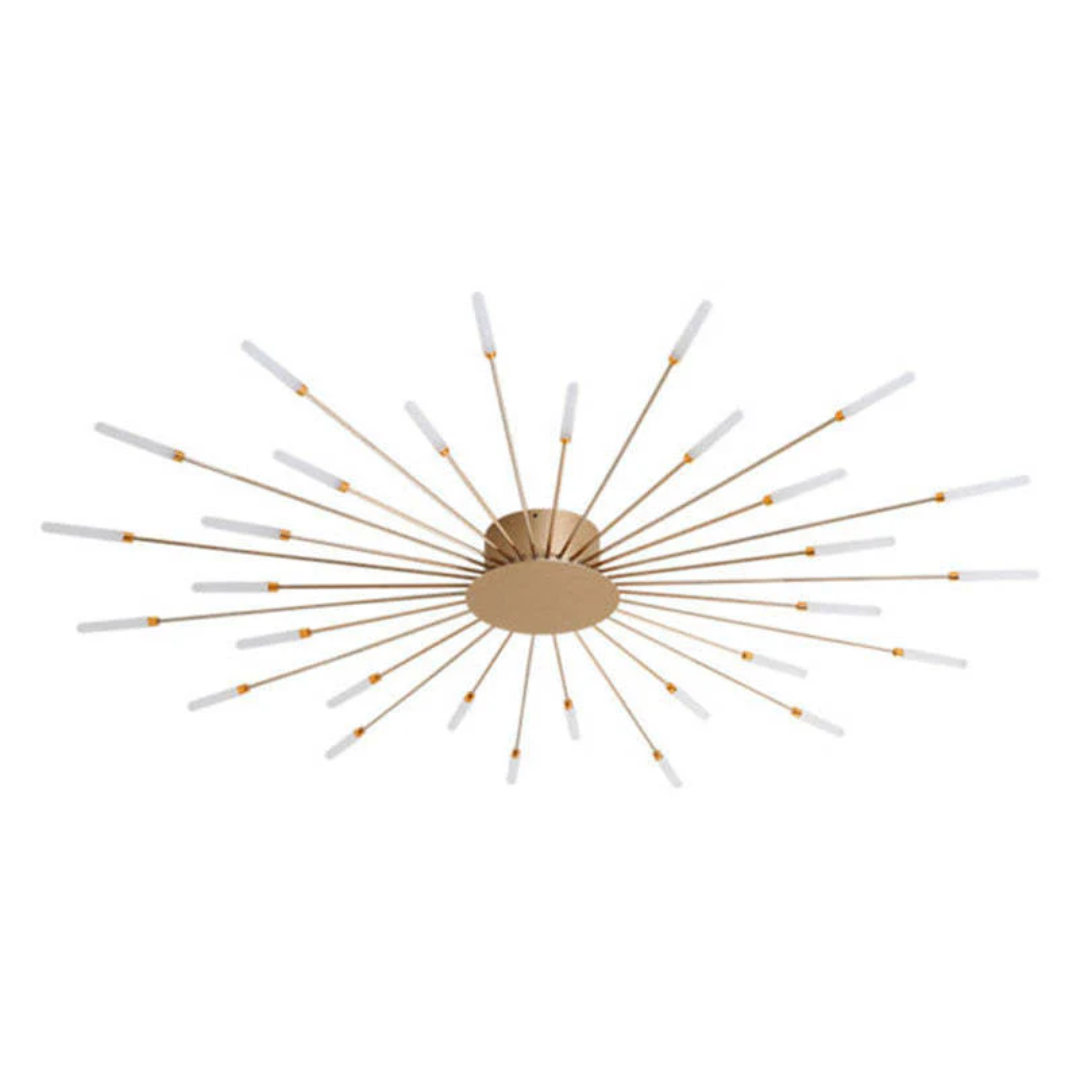 NOUVEAU RICHE Moderne grosse LED-Deckenleuchte – Dimmbare Deckenlampe mit 12 bis 42 Lichtelementen, Metall & Acryl, Gold oder Schwarz – LumenMax