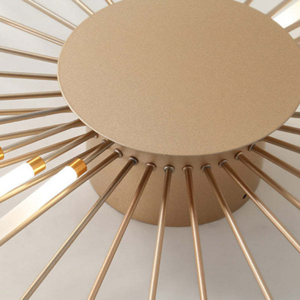 NOUVEAU RICHE Moderne grosse LED-Deckenleuchte – Dimmbare Deckenlampe mit 12 bis 42 Lichtelementen, Metall & Acryl, Gold oder Schwarz – LumenMax