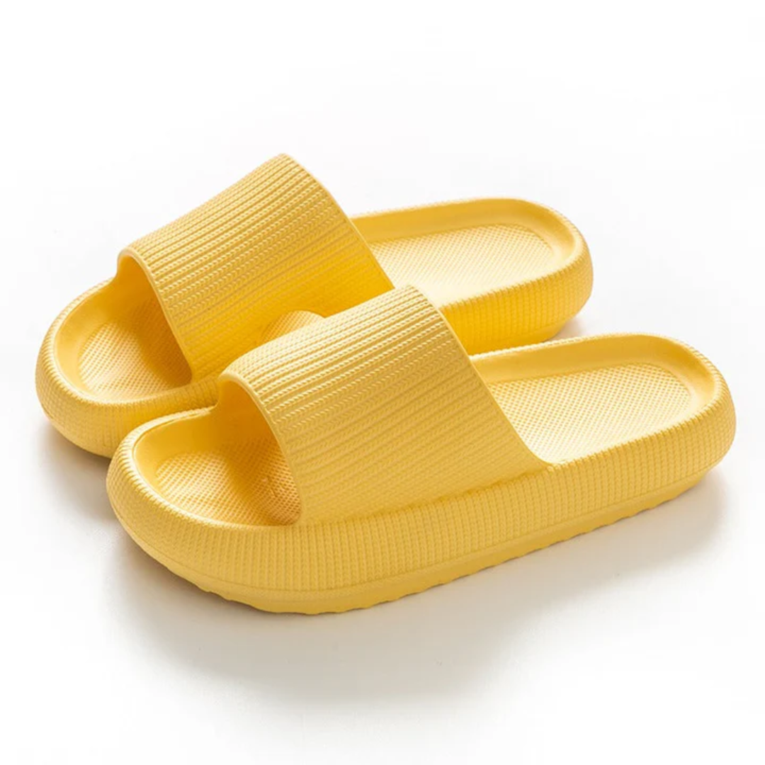 NOUVEAU RICHE Damen Slipper Weichheit Halt Stabilität Zu Hause Bequem Gelb