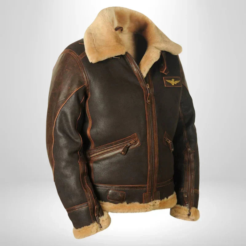 NOUVEAU RICHE Ranches | Exklusive Fliegerjacke mit Fellkragen
