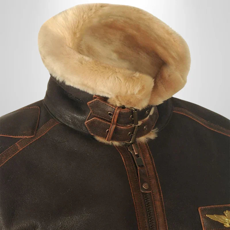 NOUVEAU RICHE Ranches | Exklusive Fliegerjacke mit Fellkragen