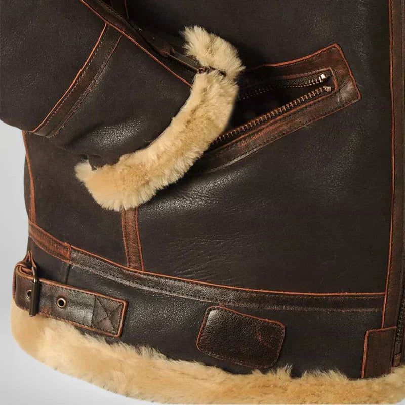 NOUVEAU RICHE Ranches | Exklusive Fliegerjacke mit Fellkragen