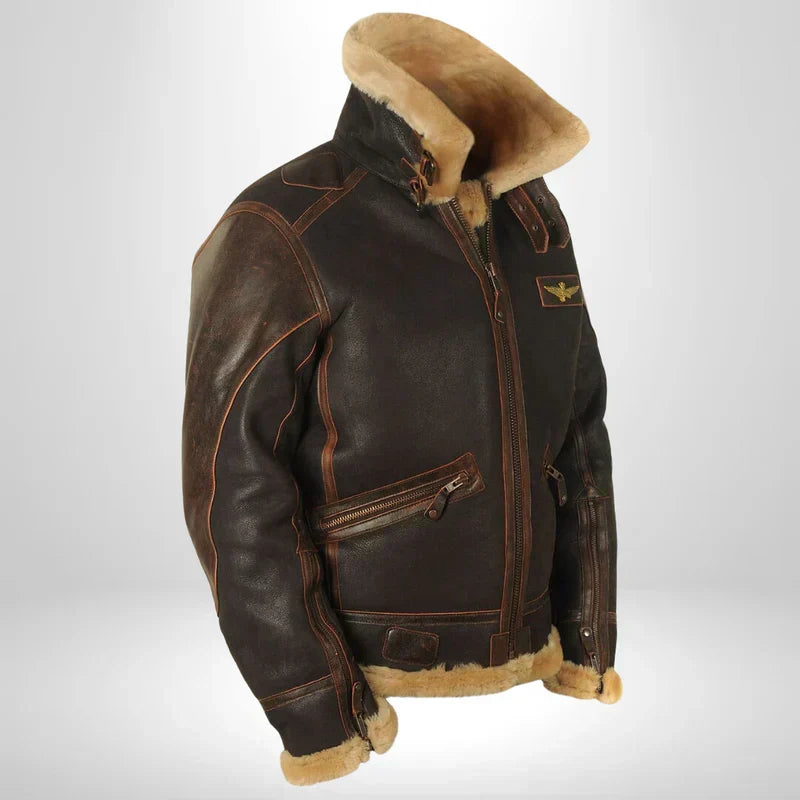 NOUVEAU RICHE Ranches | Exklusive Fliegerjacke mit Fellkragen