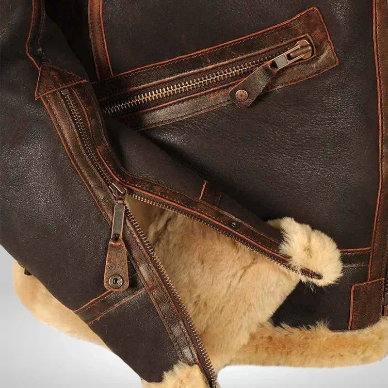 NOUVEAU RICHE Ranches | Exklusive Fliegerjacke mit Fellkragen