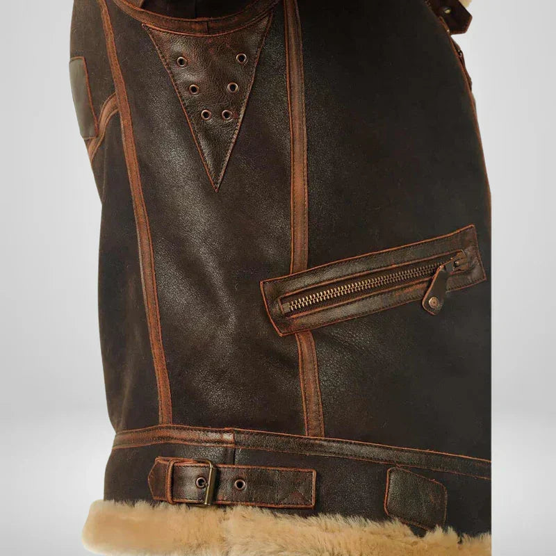 NOUVEAU RICHE Ranches | Exklusive Fliegerjacke mit Fellkragen