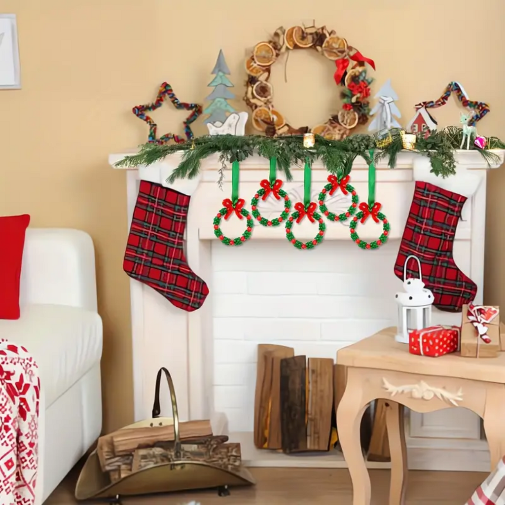 NOUVEAU RICHE Christbaumschmuck Perlenset – Perlen für DIY-Weihnachtsdeko, Kränze, Tannenbäume & Schneemänner, 40-teilig – BeadCraft