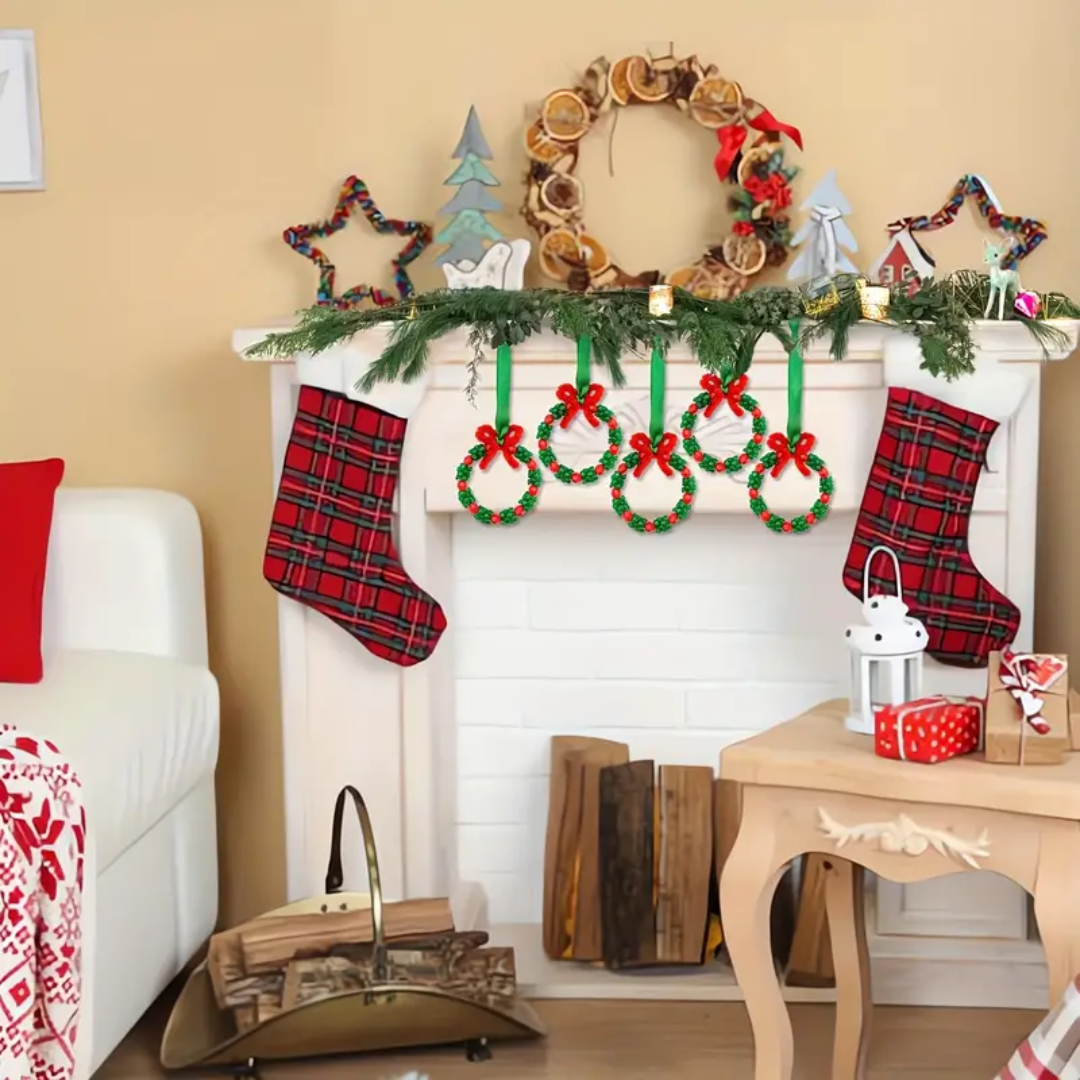 NOUVEAU RICHE Christbaumschmuck Perlenset – Perlen für DIY-Weihnachtsdeko, Kränze, Tannenbäume & Schneemänner, 40-teilig – BeadCraft