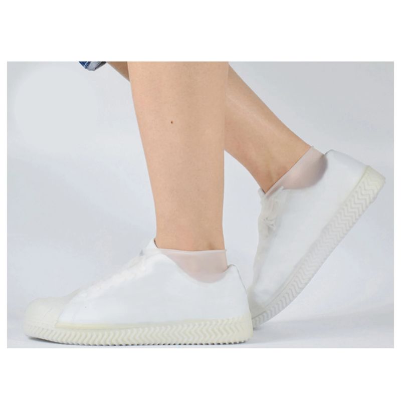 NOUVEAU RICHE Wasserdichte Schuhüberzieher – Wiederverwendbare elastische Regenüberschuhe für Spaziergänge & Velo, waschbar, 5 Farben, S–L
