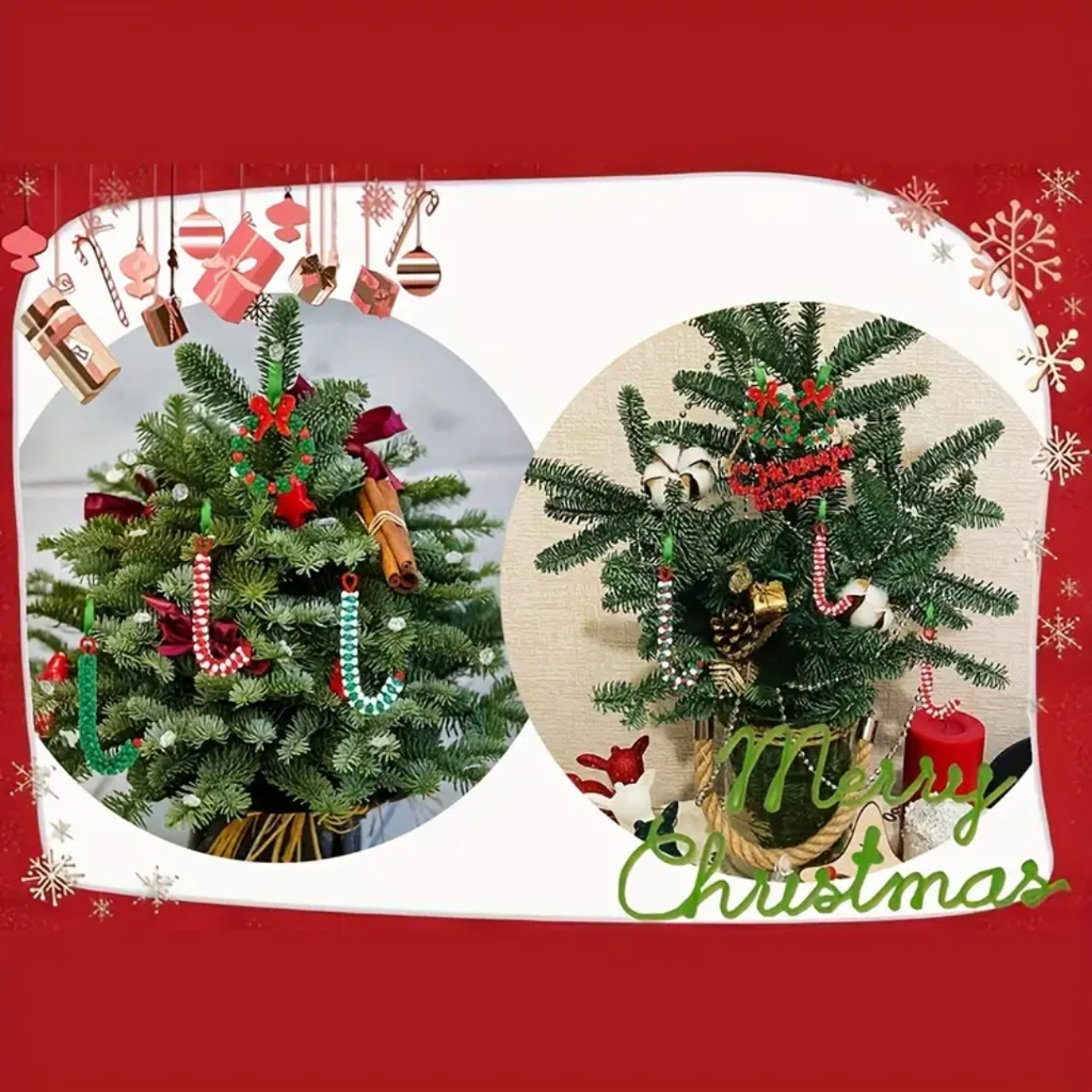 NOUVEAU RICHE Christbaumschmuck Perlenset – Perlen für DIY-Weihnachtsdeko, Kränze, Tannenbäume & Schneemänner, 40-teilig – BeadCraft