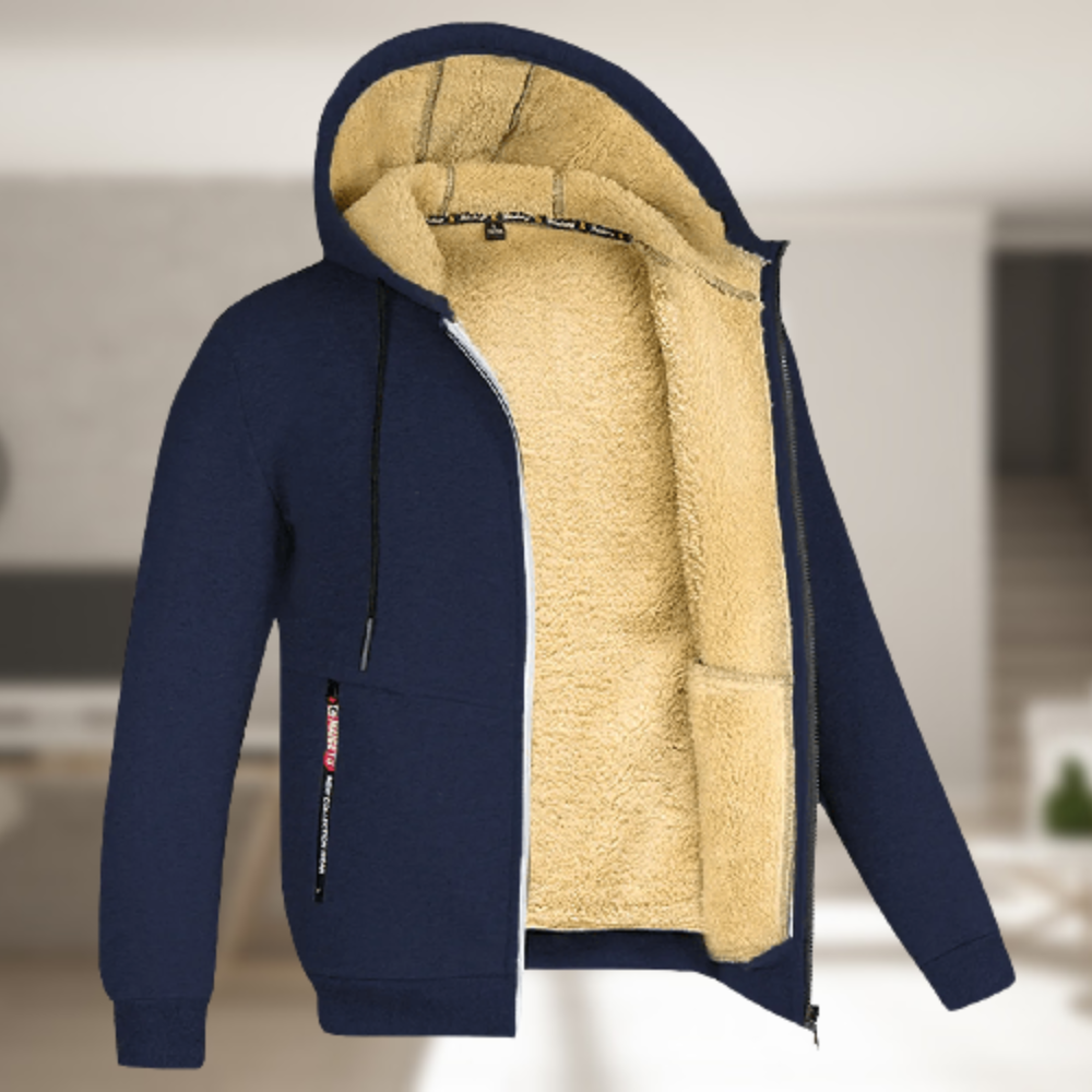 NOUVEAU RICHE Edward | Mode Zip-Hoodie Jacke Blau