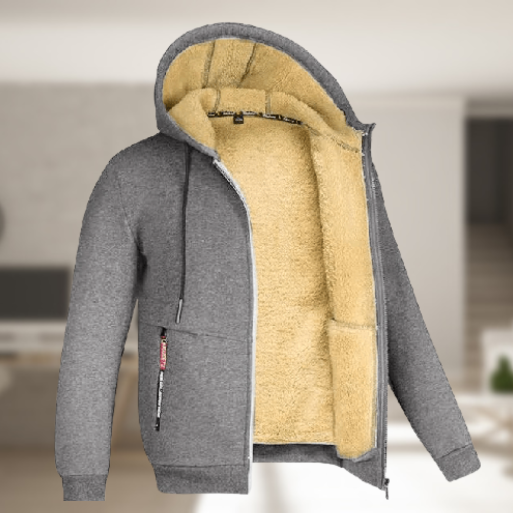 NOUVEAU RICHE Edward | Mode Zip-Hoodie Jacke Grau