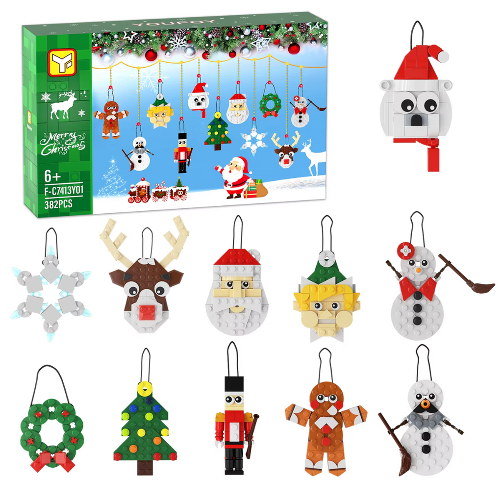 NOUVEAU RICHE Bastel-Bauset für Weihnachtsschmuck – Weihnachtsbasteln für Kinder & Familie, Christbaumschmuck Selber Machen – OrnaCraft