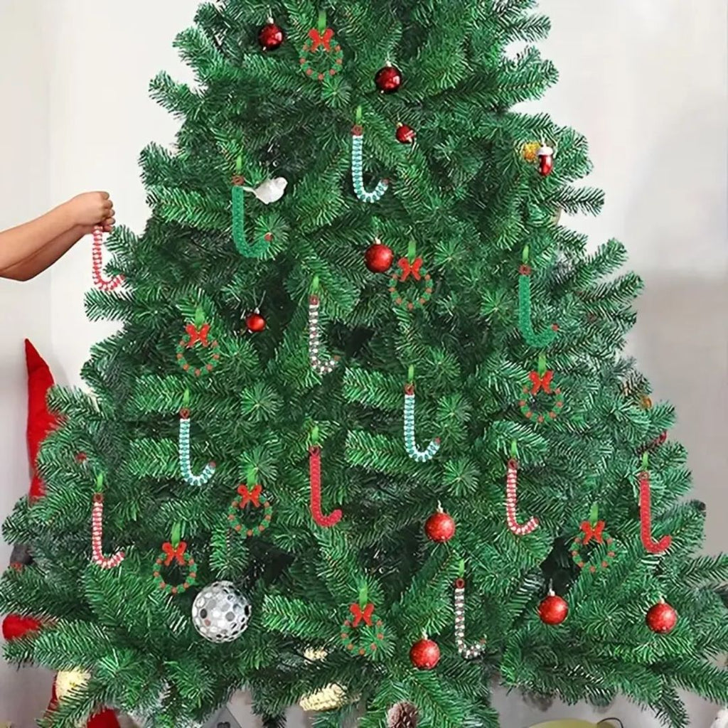 NOUVEAU RICHE Christbaumschmuck Perlenset – Perlen für DIY-Weihnachtsdeko, Kränze, Tannenbäume & Schneemänner, 40-teilig – BeadCraft