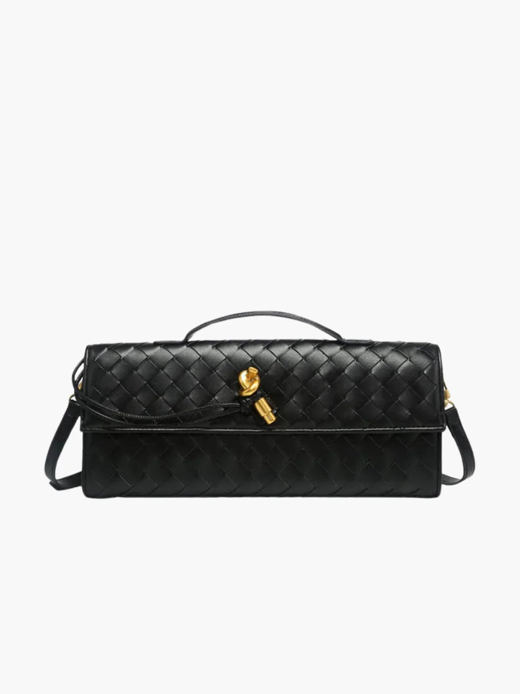 NOUVEAU RICHE Urban Crossbody Gewebte Schultertasche Für Stilbewusste Frauen Mit Vielseitigem Design Ideal Für Jeden Anlass Schwarz Einheitsgröße