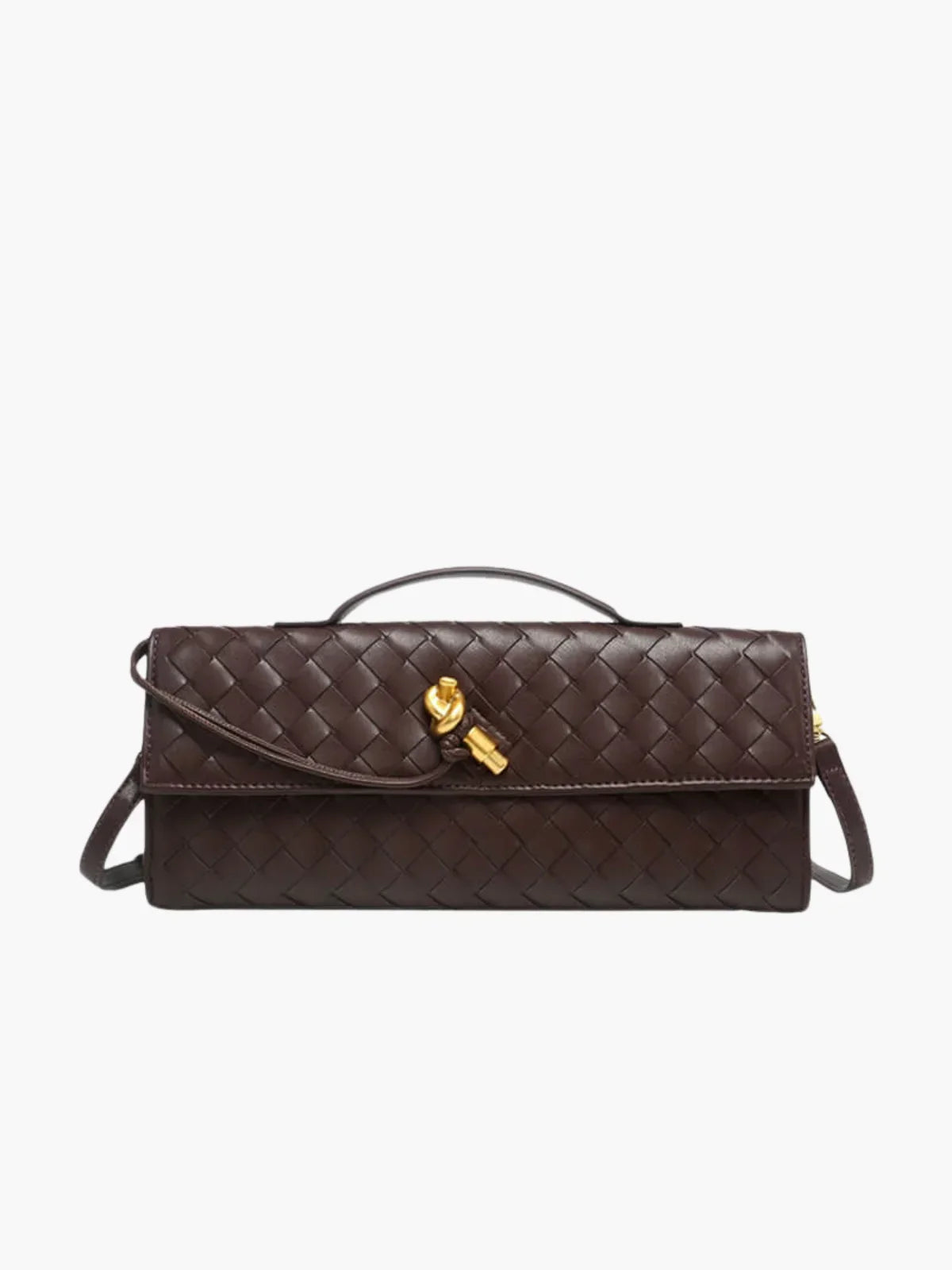 NOUVEAU RICHE Urban Crossbody Gewebte Schultertasche Für Stilbewusste Frauen Mit Vielseitigem Design Ideal Für Jeden Anlass Kaffee Einheitsgröße