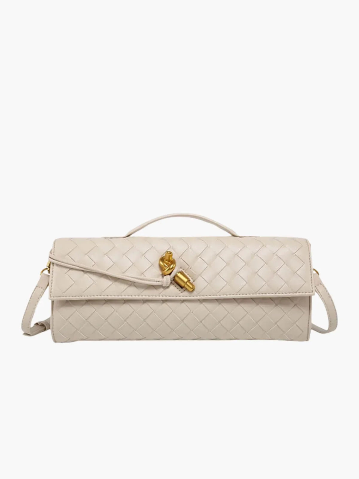 NOUVEAU RICHE Urban Crossbody Gewebte Schultertasche Für Stilbewusste Frauen Mit Vielseitigem Design Ideal Für Jeden Anlass Creme Einheitsgröße