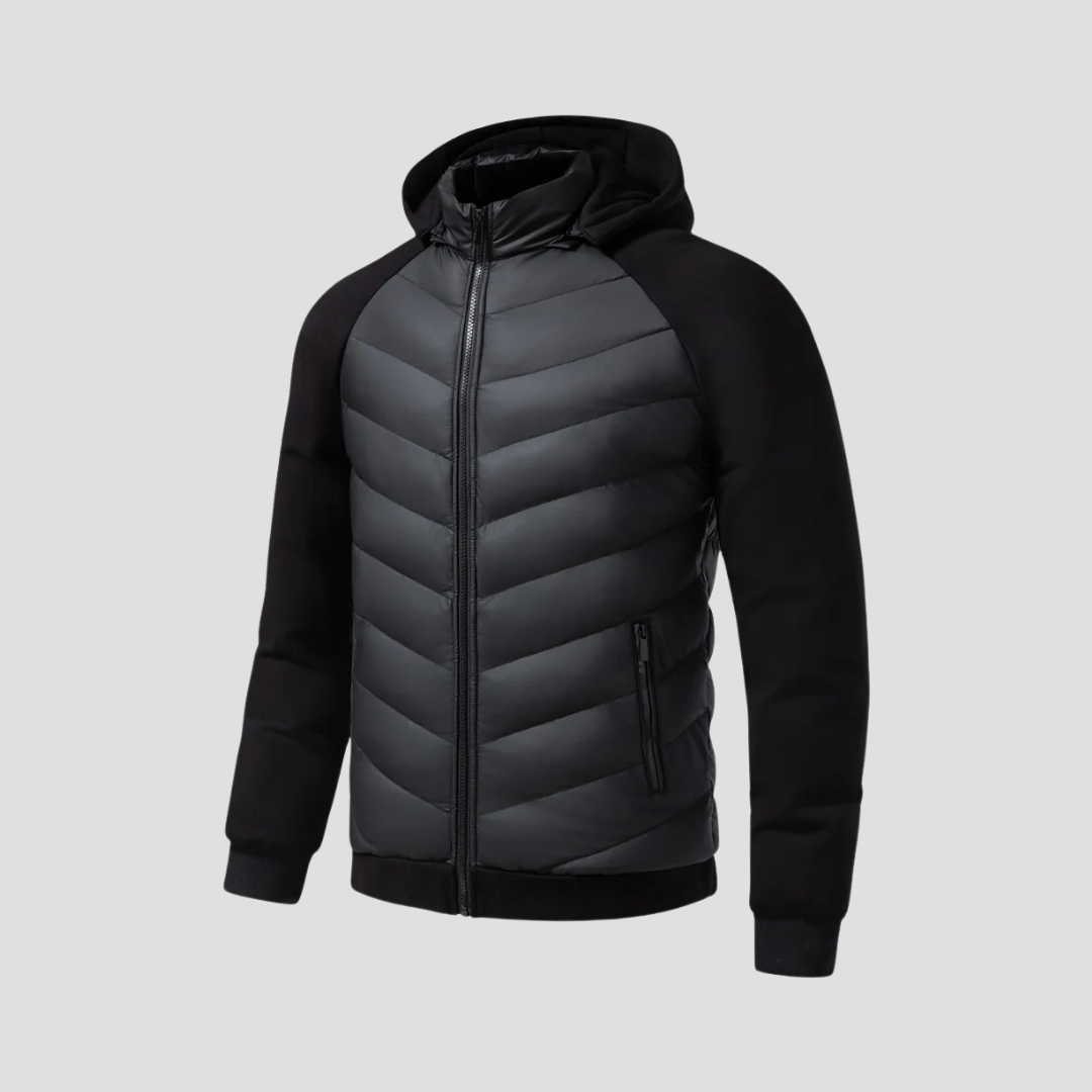 NOUVEAU RICHE Steppjacke Urban Kontrastpaneel Fleece Innenfutter Wärme