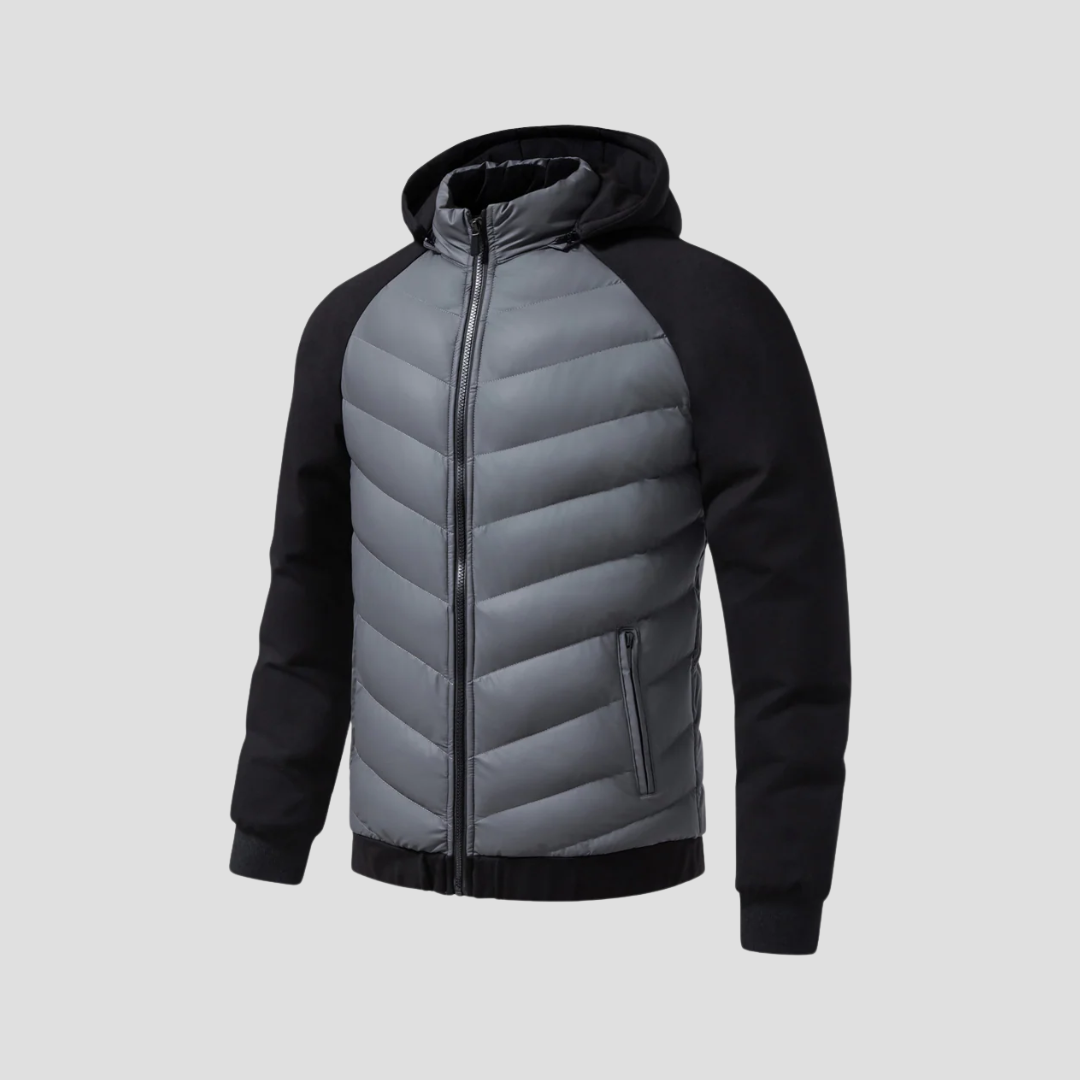 NOUVEAU RICHE Steppjacke Urban Kontrastpaneel Fleece Innenfutter Wärme