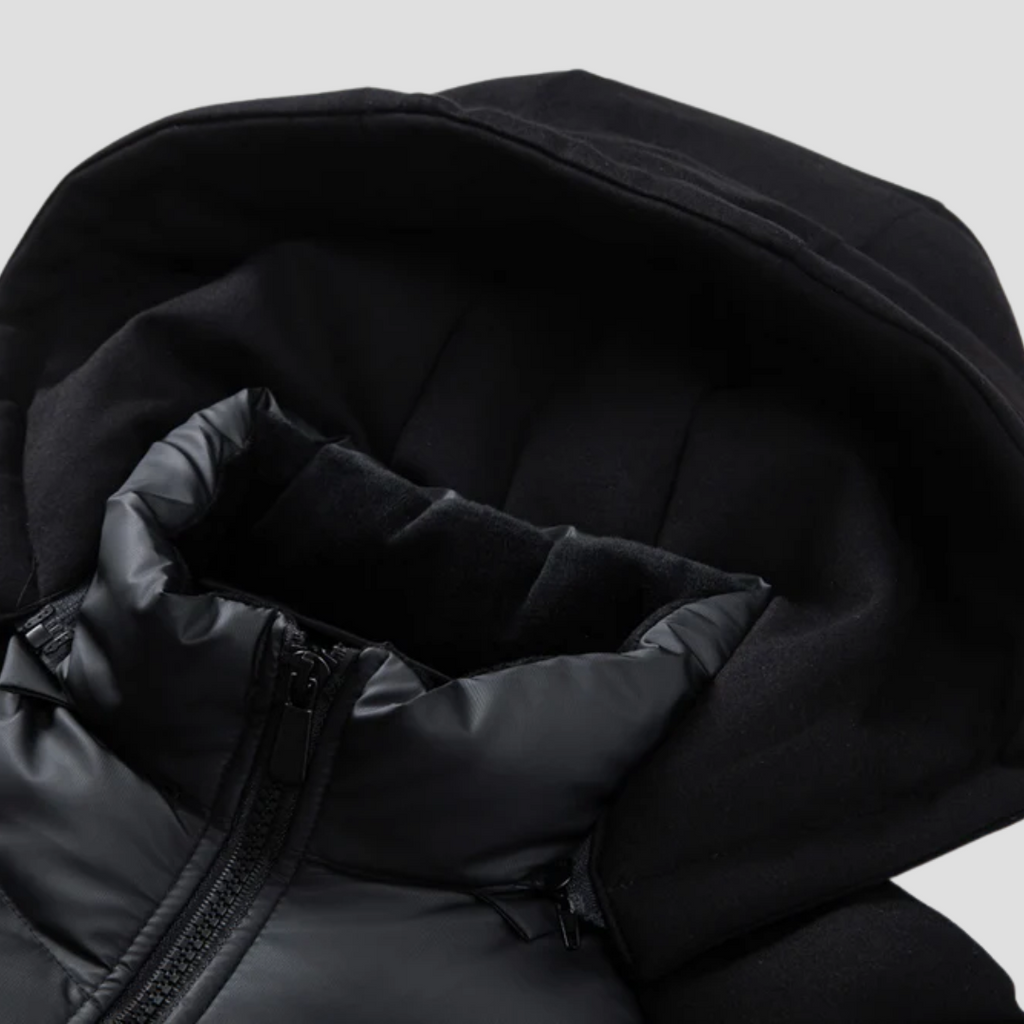 NOUVEAU RICHE Steppjacke Urban Kontrastpaneel Fleece Innenfutter Wärme