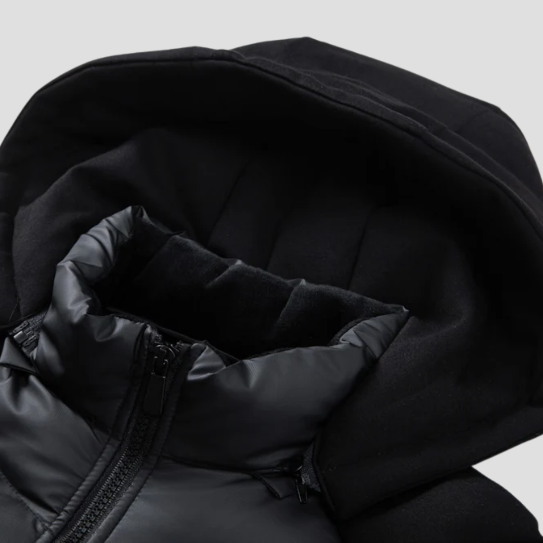 NOUVEAU RICHE Steppjacke Urban Kontrastpaneel Fleece Innenfutter Wärme
