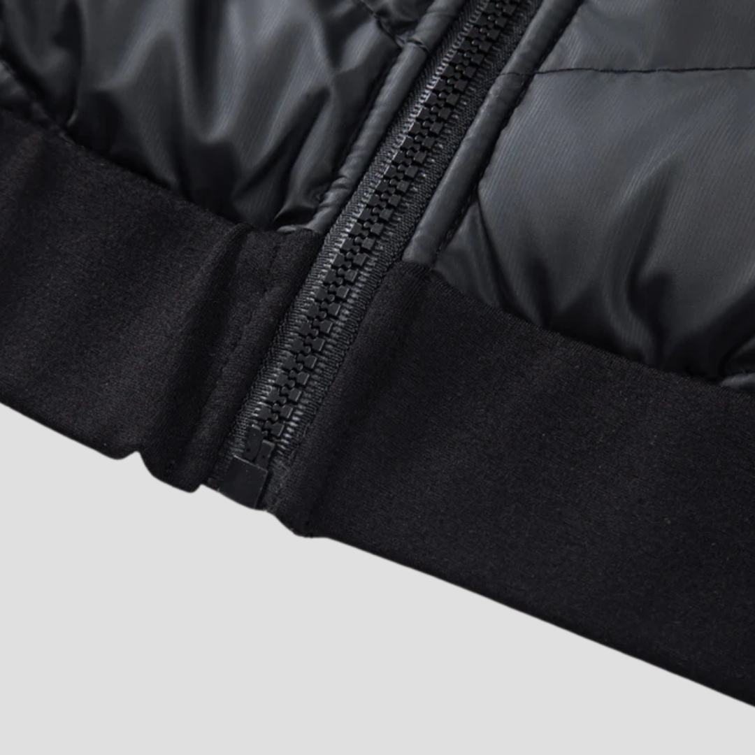 NOUVEAU RICHE Steppjacke Urban Kontrastpaneel Fleece Innenfutter Wärme