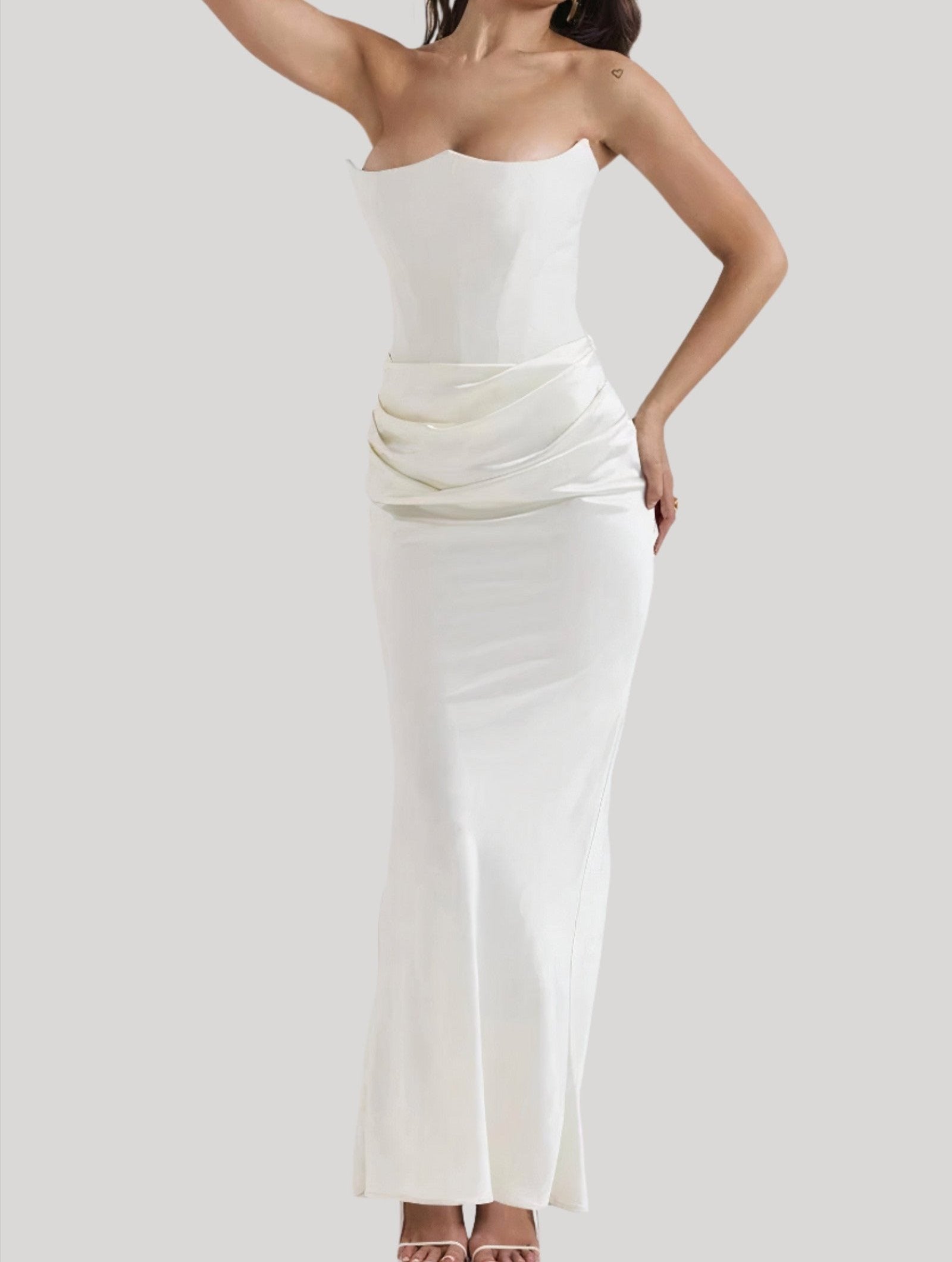 NOUVEAU RICHE Elegantes Trägerloses Maxikleid Für Hochzeiten Und Galas