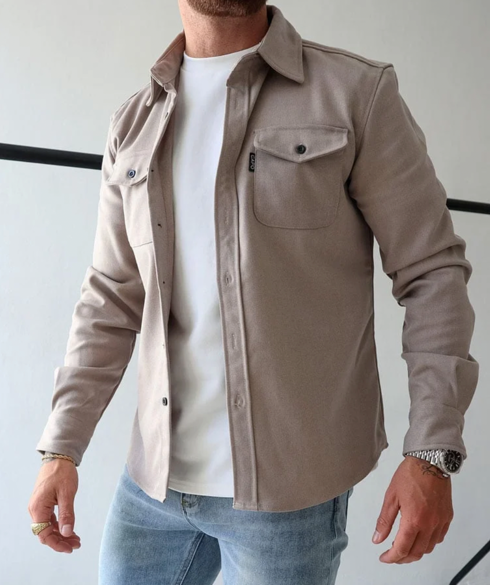 NOUVEAU RICHE Herren Overshirt-Jacke Leicht zu Reinigen Farbtöne