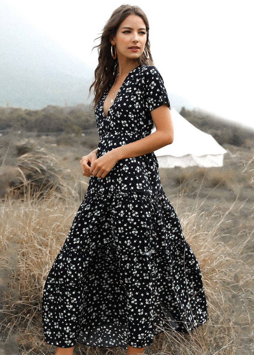 NOUVEAU RICHE Vintage Schwarzes Bohème Kleid Boho Chic Abendlook