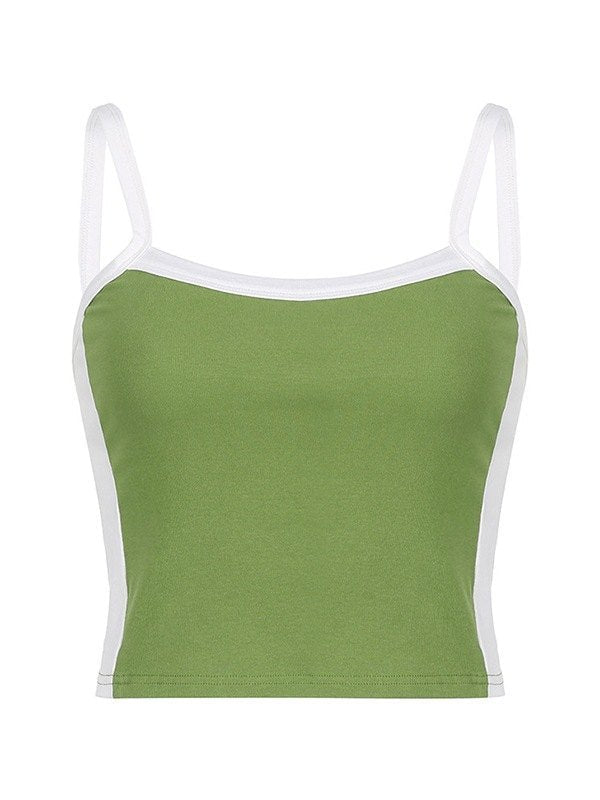 NOUVEAU RICHE Vintage Crop Cami Top Mit Kontraststreifen Elasthan