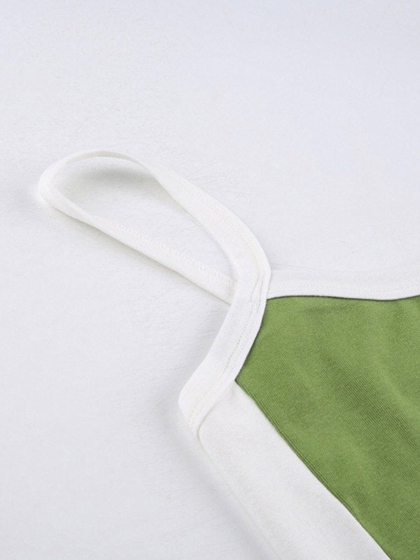 NOUVEAU RICHE Vintage Crop Cami Top Mit Kontraststreifen Elasthan
