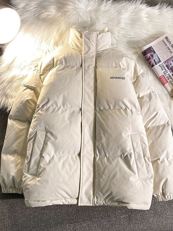 NOUVEAU RICHE Kurzer Wattierter Mantel Mit Reißverschluss Hohem Kragen