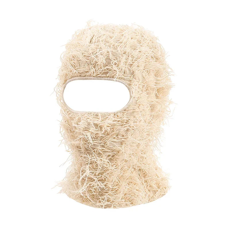 Vollgesichtsmaske, Skimaske, Sturmhaube, Strickmütze im Used-Look, Tarnmuster, Herrenmütze, Damenmütze, Wintermütze, warm, winddicht, Fahrradmütze 10