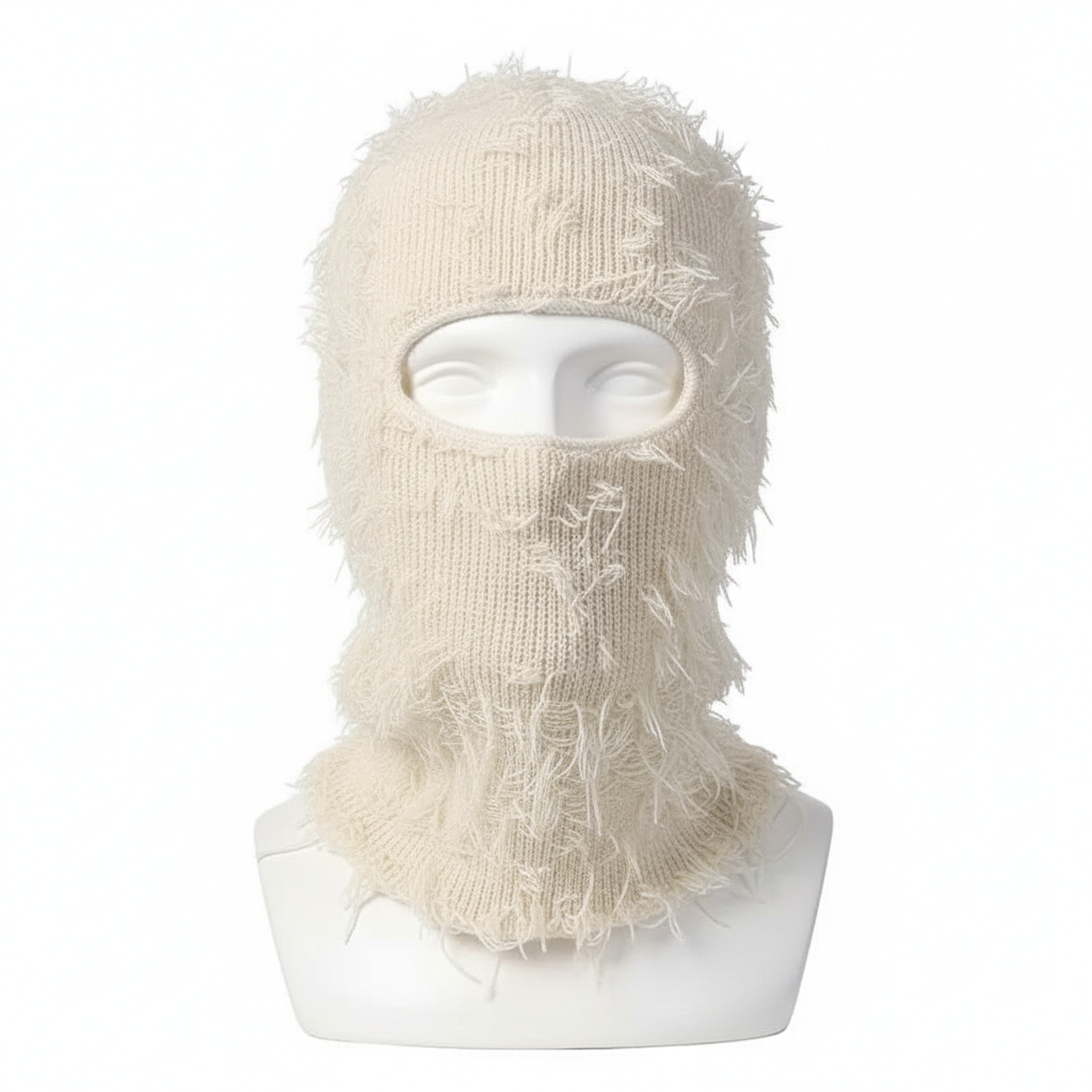 Herrenmütze Vollgesichtsmaske Skimaske Used-Look Tarnmuster Wintermütze Warm