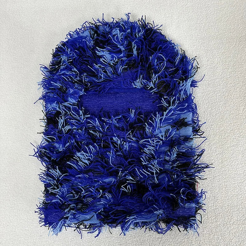 Vollgesichtsmaske, Skimaske, Sturmhaube, Strickmütze im Used-Look, Tarnmuster, Herrenmütze, Damenmütze, Wintermütze, warm, winddicht, Fahrradmütze 9