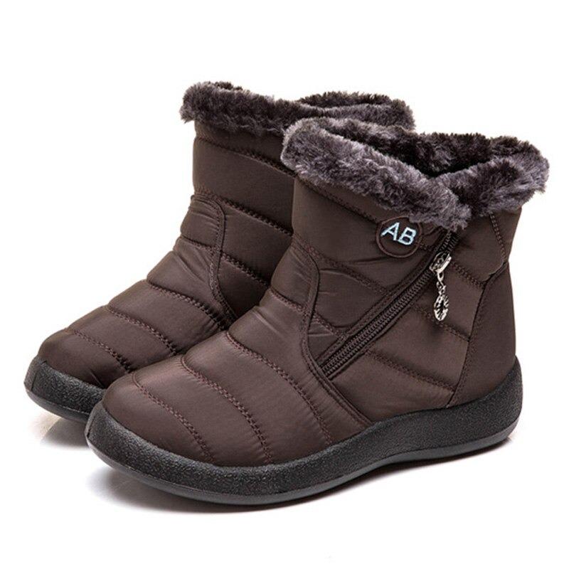 NOUVEAU RICHE Wasserdichte Winterstiefel Warm Gefüttert Für Kalte Tage Braun