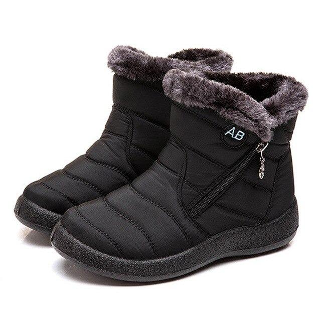 NOUVEAU RICHE Wasserdichte Winterstiefel Warm Gefüttert Für Kalte Tage Schwarz