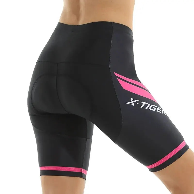 NOUVEAU RICHE Damen Radhose mit 3D Gelpolster – Gepolsterte Velohose aus atmungsaktivem Lycra, nahtlos, S–XXL – Amore