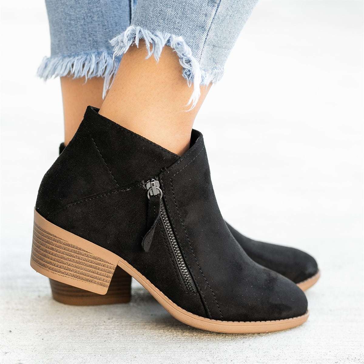 NOUVEAU RICHE Lederstiefel Damen Warm Gefüttert Rutschfeste Sohle