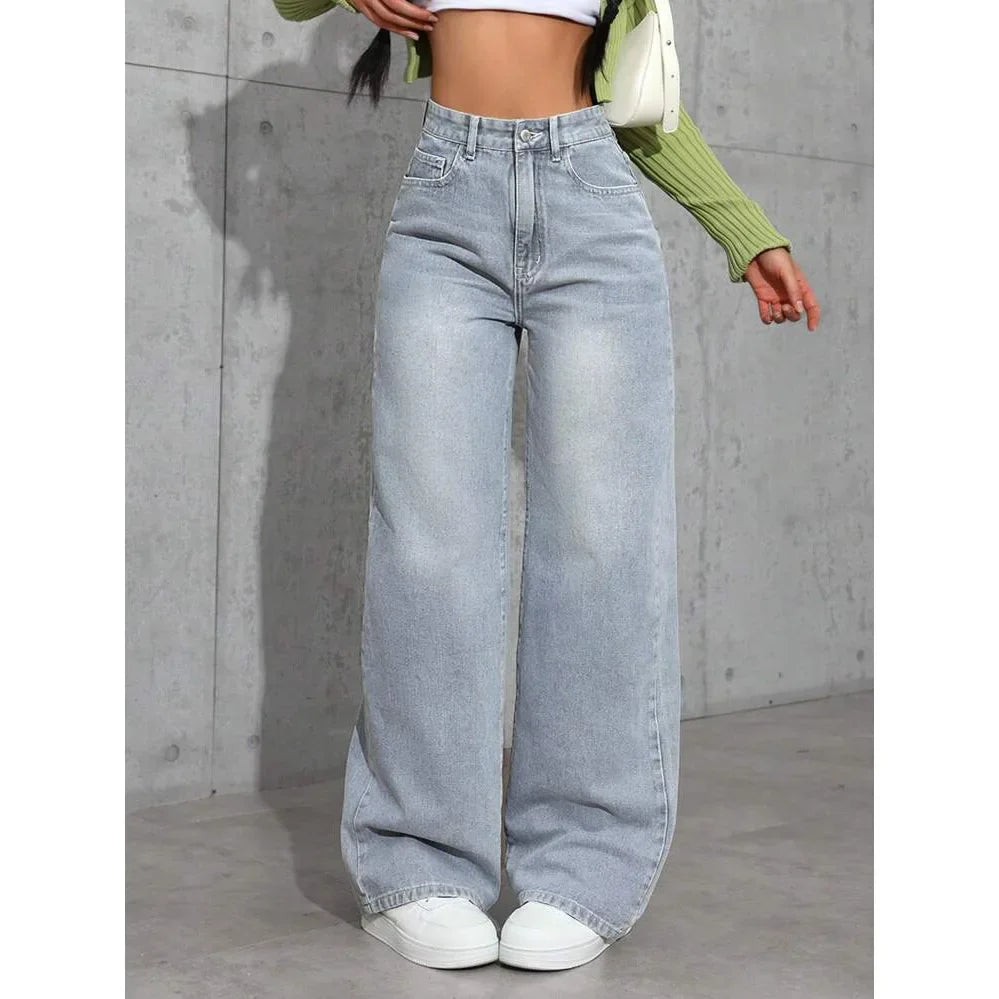 WW | Lässige Baggy-Jeans für Damen - Hohe Taille Komfort 1