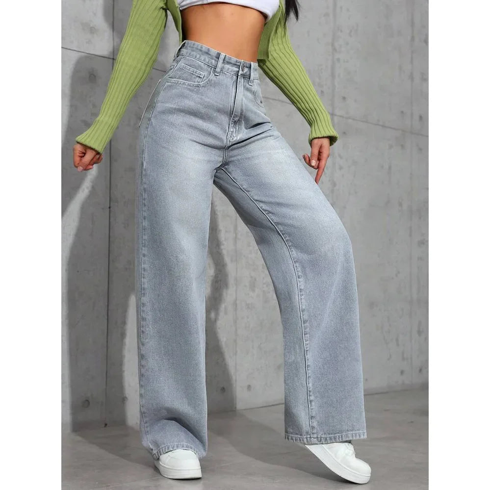 WW | Lässige Baggy-Jeans für Damen - Hohe Taille Komfort 3