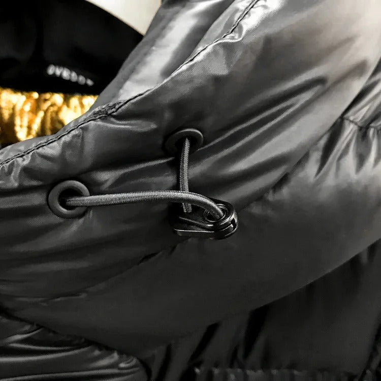 NOUVEAU RICHE Damen Daunen-Winterjacke Wasserdichte Warm Look Winterwetter