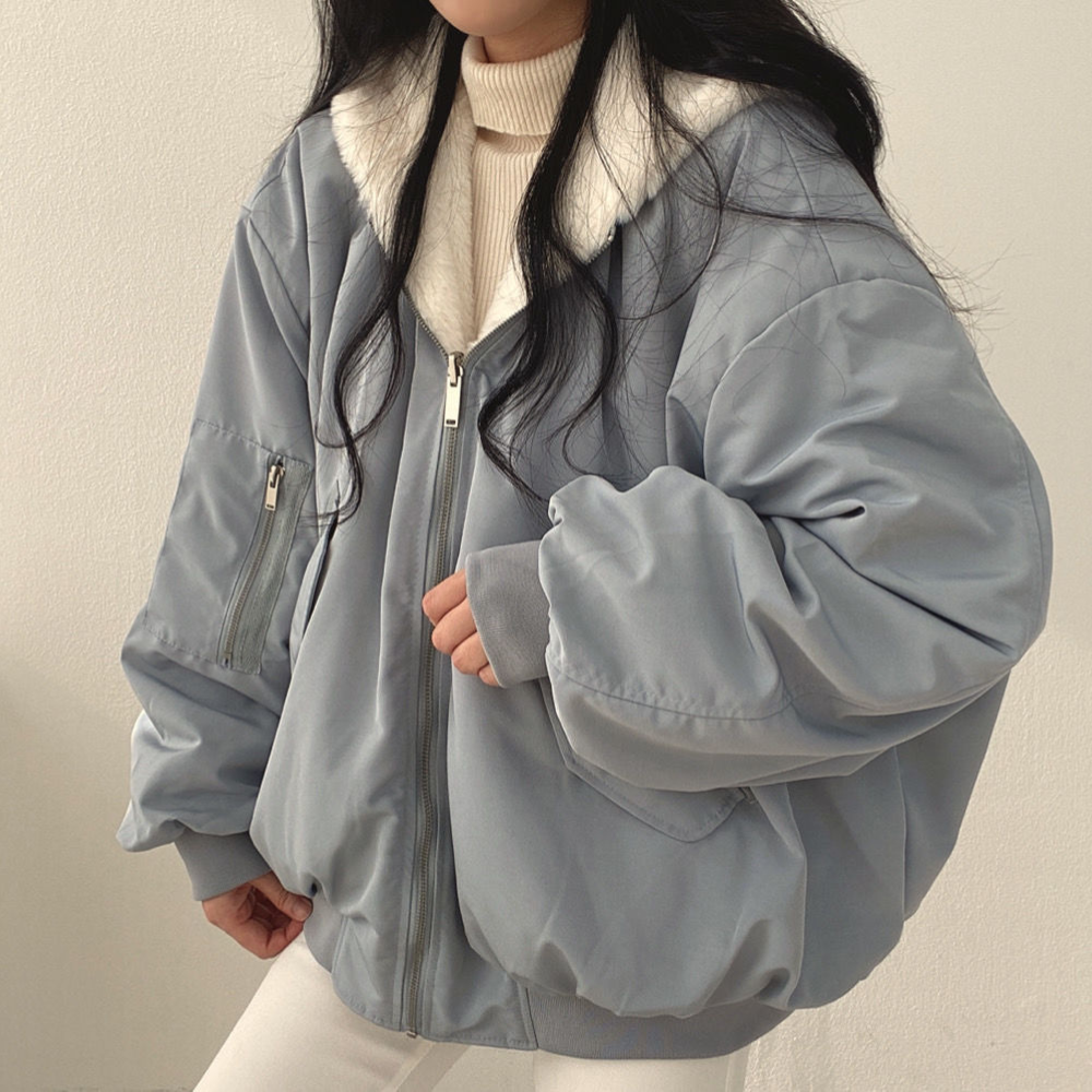 NOUVEAU RICHE Damen Fleece Jacke Leichte Warme Reisen Komfort Fleecejacke Blau