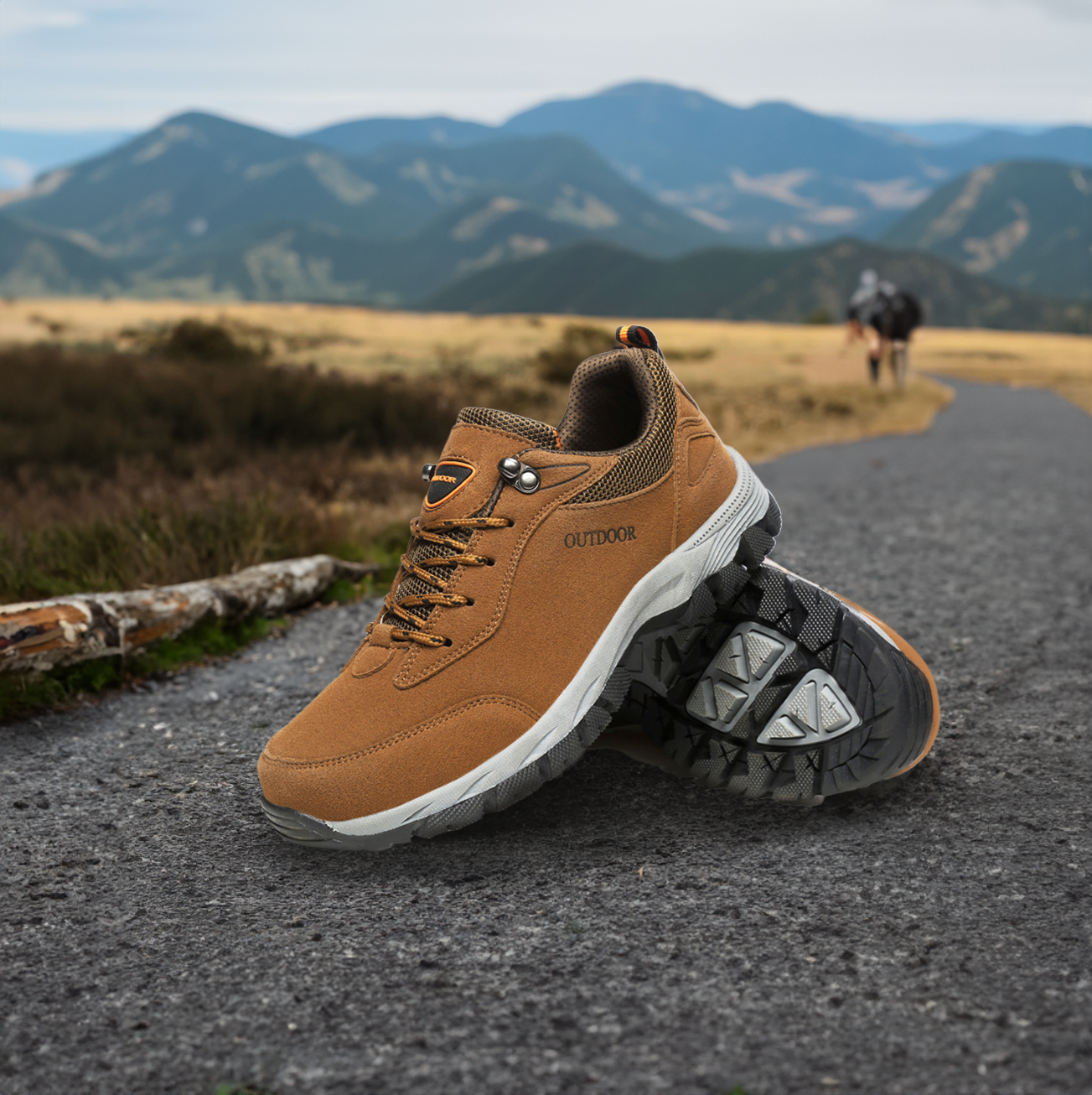 NOUVEAU RICHE Herren Wander Schuhe Profilierte Außensohle Schnürschuhe